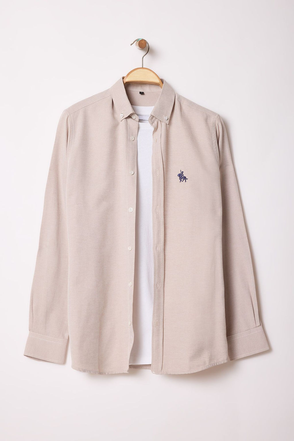 TRENDYOL MAN Mavi Regular Fit Nak?s Detayl? Oxford Kolay Utulenebilir Smart Gomlek TMNAW25GO00036 - Trendyolmilla фото 3