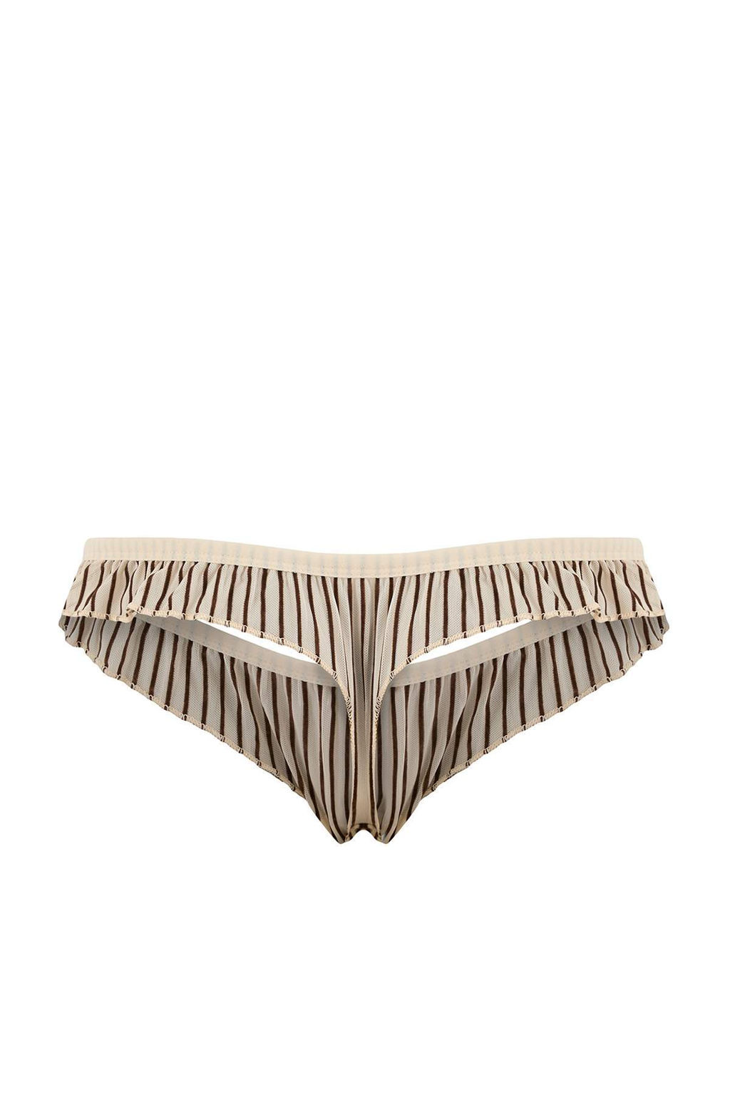 Kahverengi-Cok Renkli 3lu Tul Cizgili Tanga Kulot THMSS26KU00012