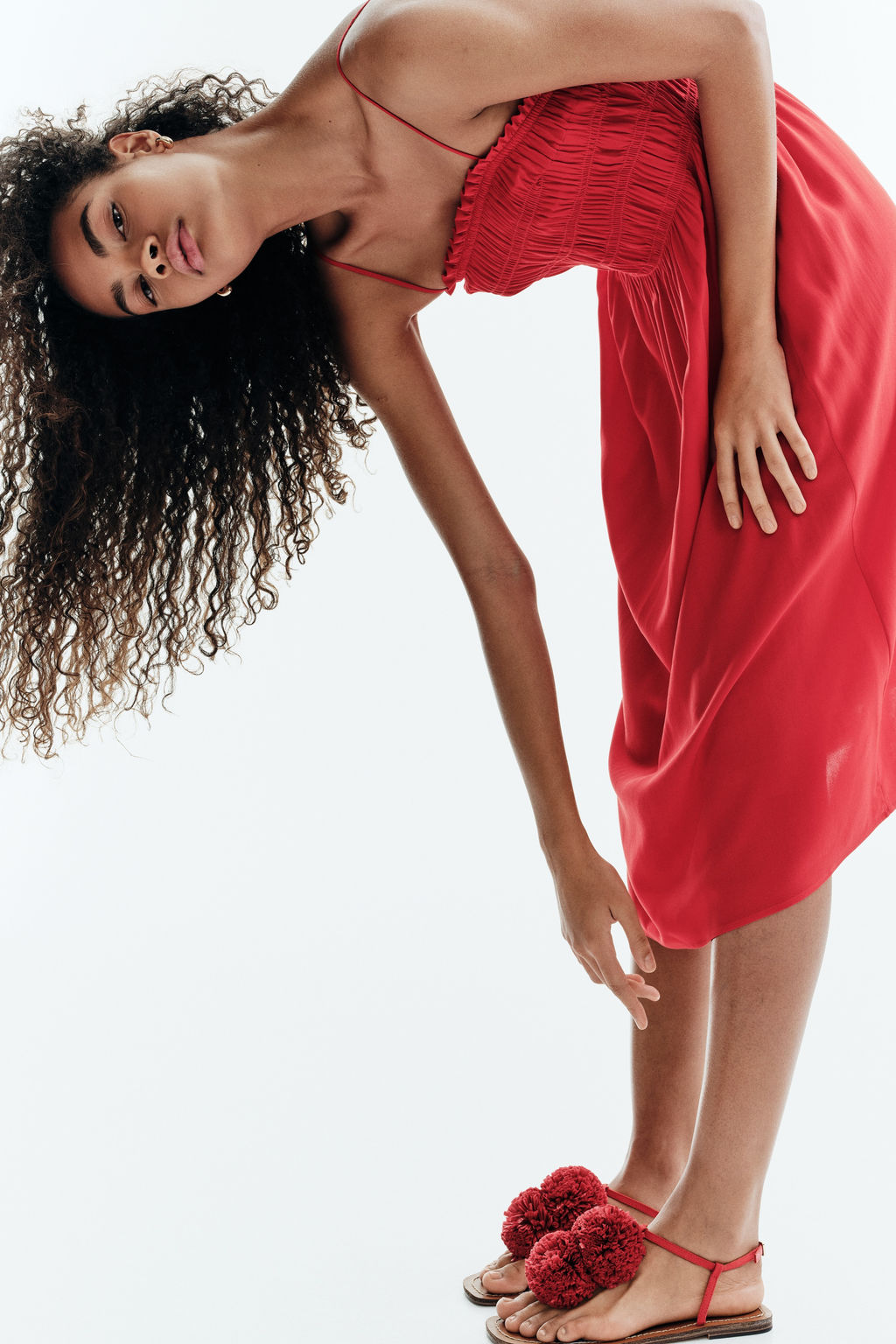 Smocked strappy dress - H&m фото 9