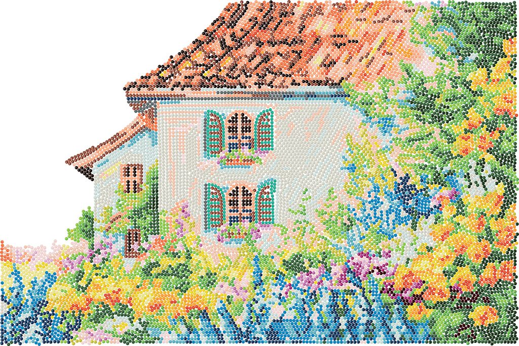 Кристальная (алмазная) мозаика ФРЕЯ ALVR-313 Домик в деревне 45 х 30 см