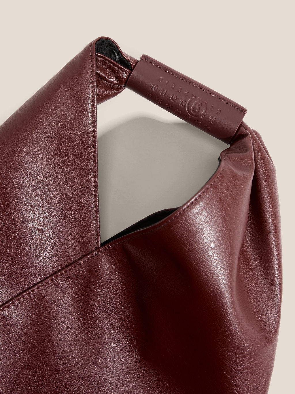 Женская сумка с ручкой MM6 MAISON MARGIELA SMALL JAPANESE HANDBAG Артикул 4670119, коричнево-бордовый - Divas bag фото 2