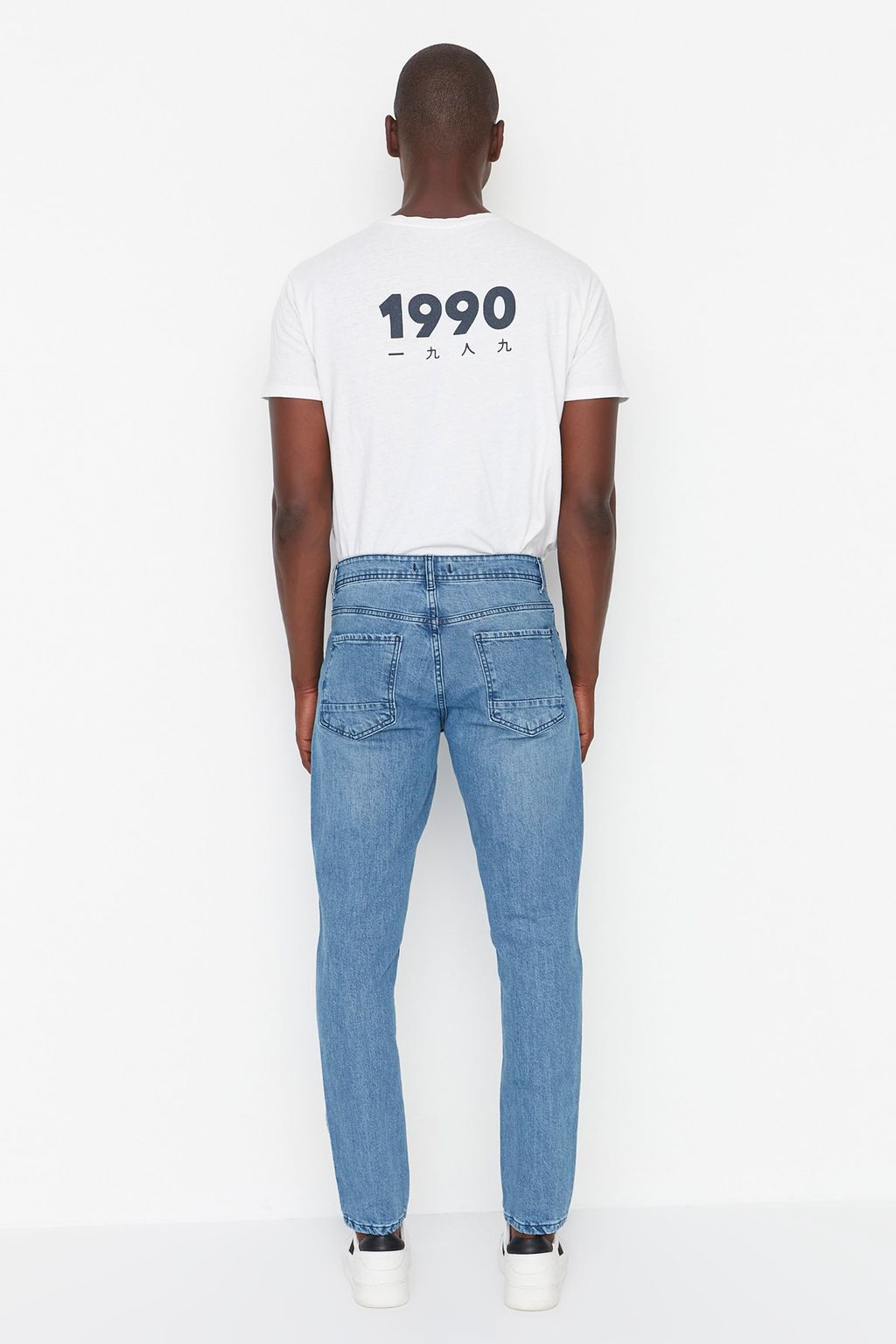 TRENDYOL MAN Ac?k Mavi Esnek Kumas T?rnakl? Destroylu Slim Fit Dar Kesim Jeans Kot Pantolon TMNSS21JE0067 - Trendyolmilla фото 6