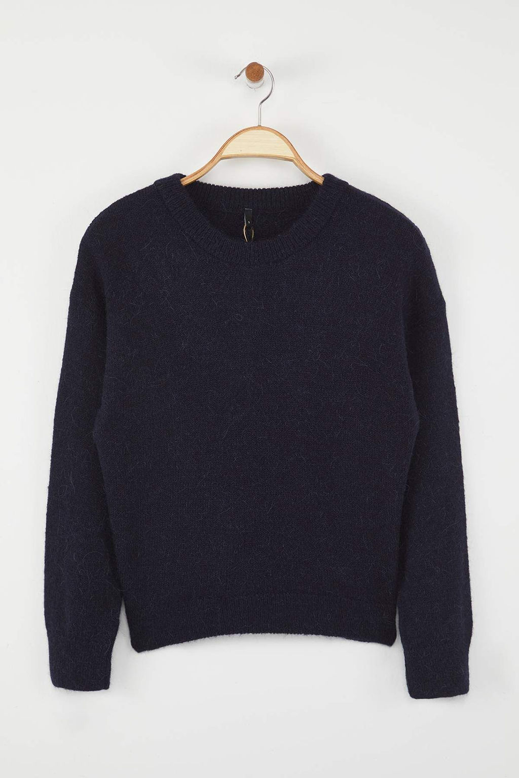 More Sustainable Lacivert Alpaka Yun Kar?s?ml? Triko Kazak|TWOAW26KZ00001 - Trendyolmilla фото 6