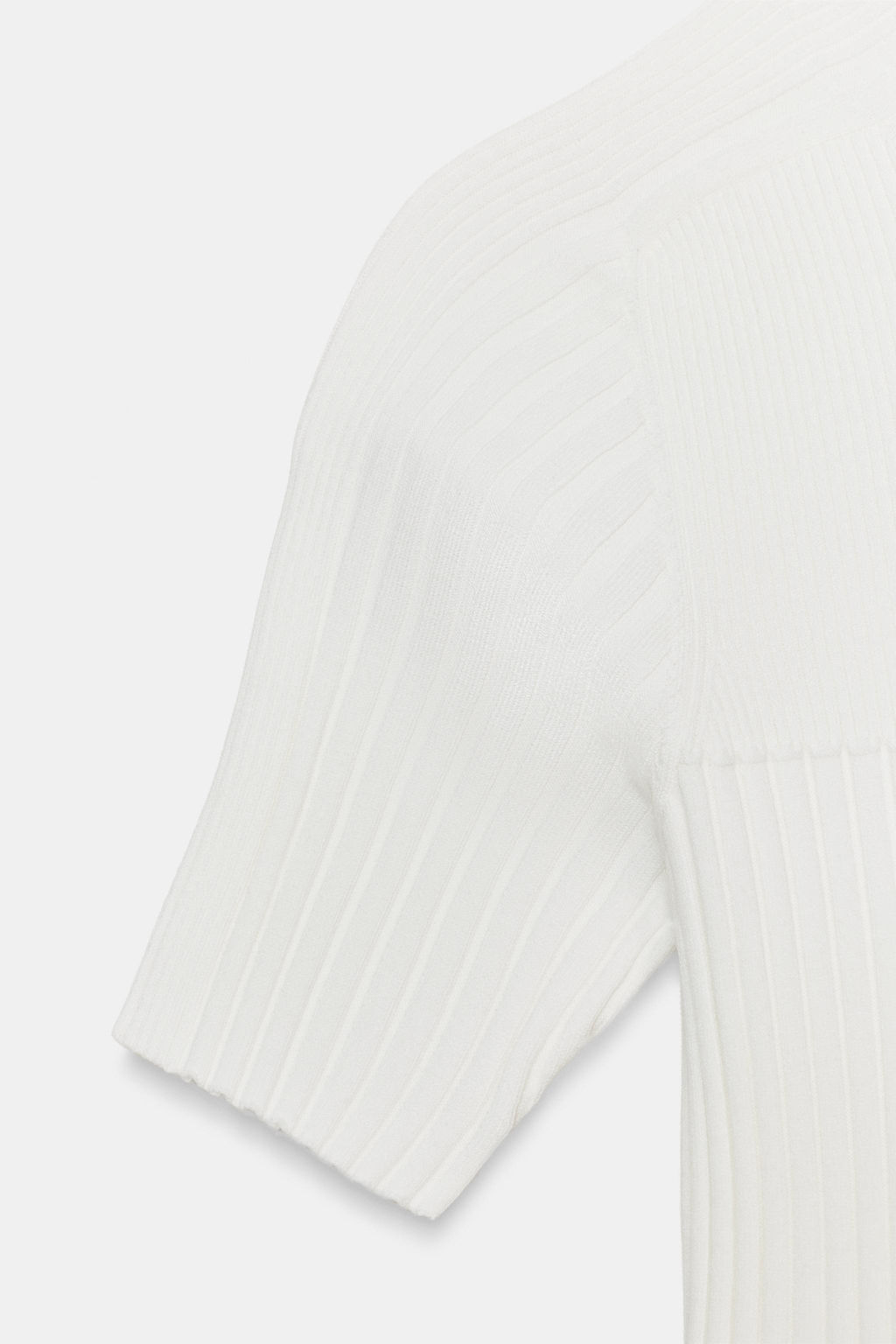 TOP CROP PUNTO RIB / Blanco - Zara фото 6