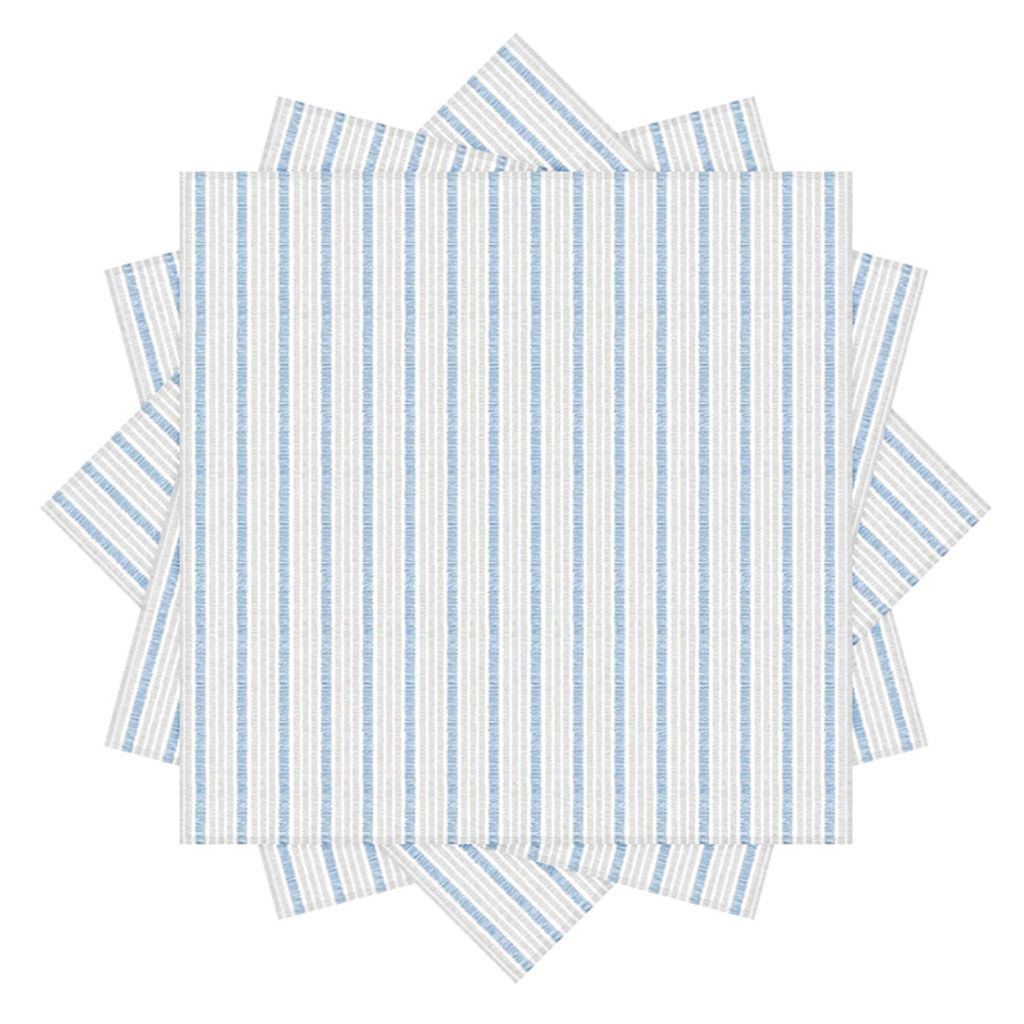 Комплект столовый 7пр Марина Дор/Марина Дор полоса: скатерть 180х150см, салфетка сервировочная 42х42см - 6шт, длина стола до 140см, на 6 персон, хлопок Премиум 186г/м2, Домашняя мода (Россия)  фото 2