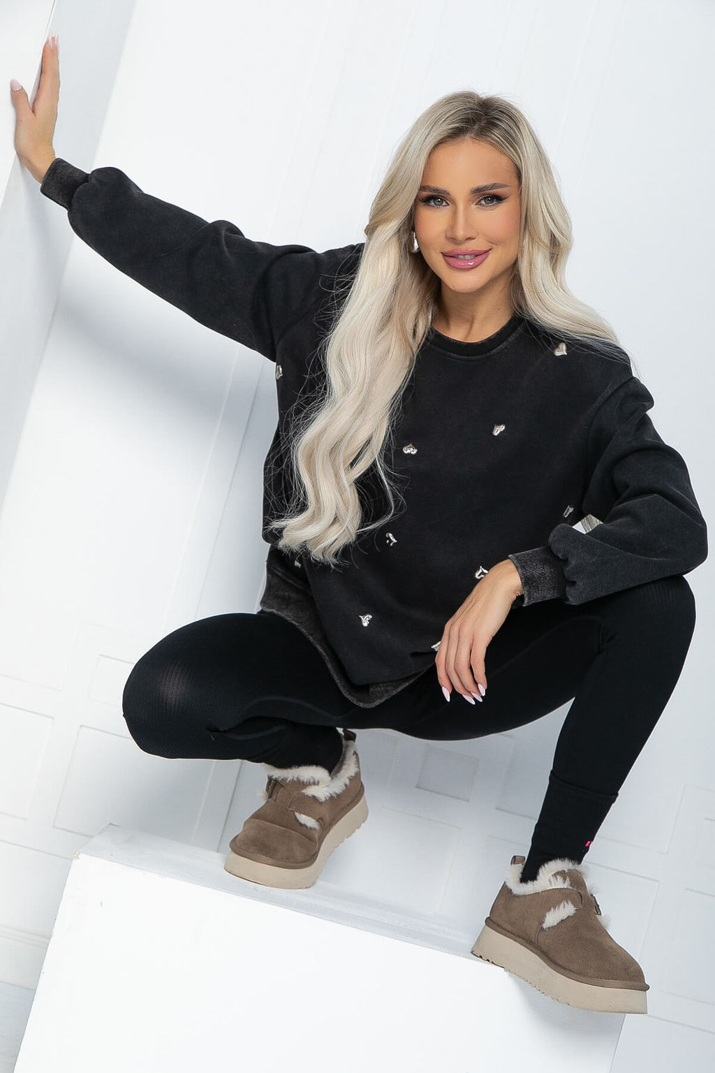 Джемпер Мускари (черный) Б12175-12 - Lt collection фото 11