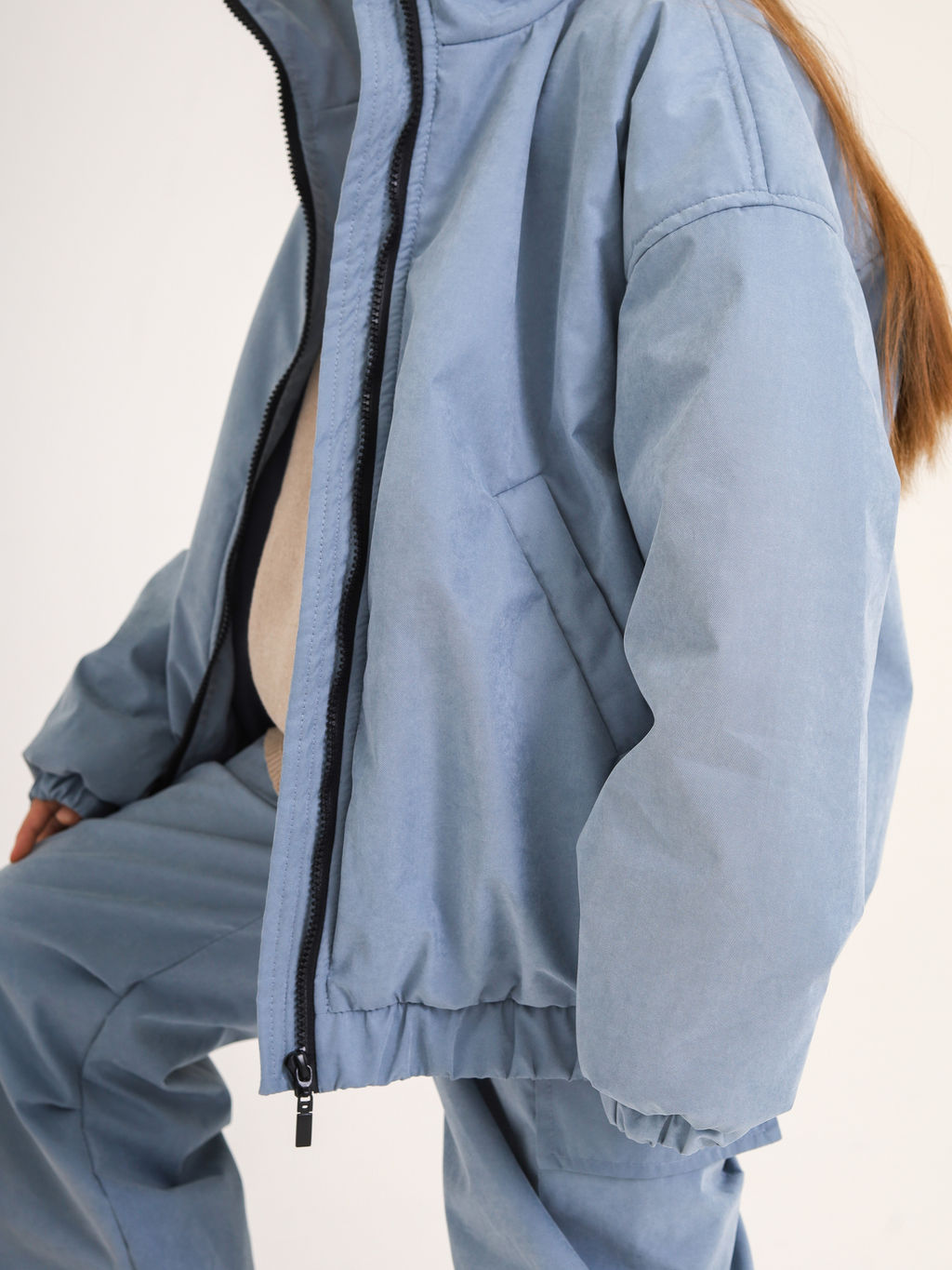 Куртка-бомбер VELUR, деним - Inzibe фото 3