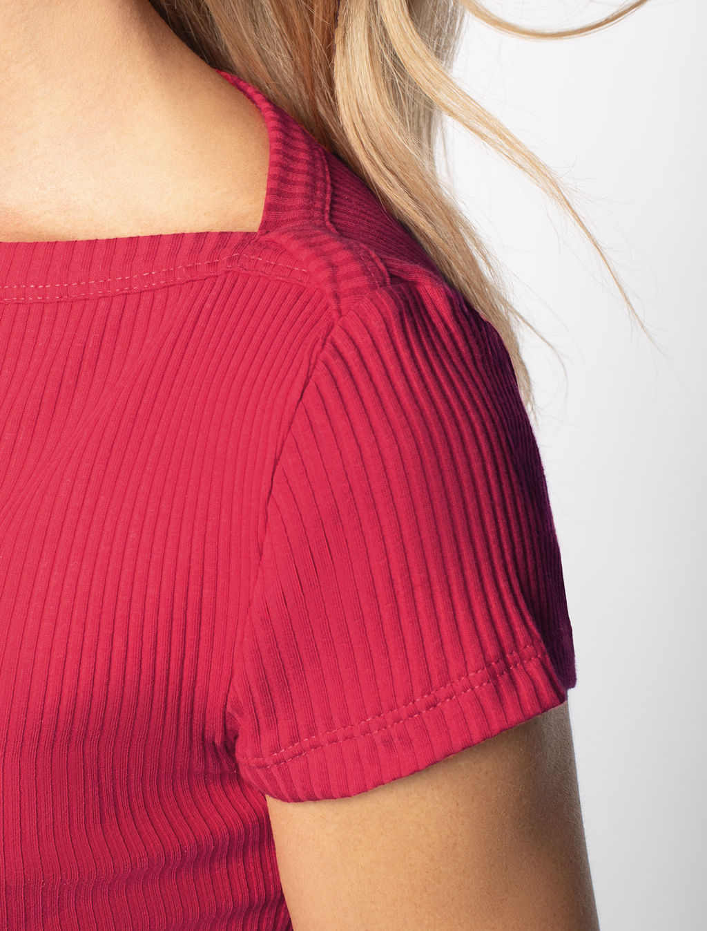 Футболка из трикотажа в широкий рубчик - Vilatte фото 3