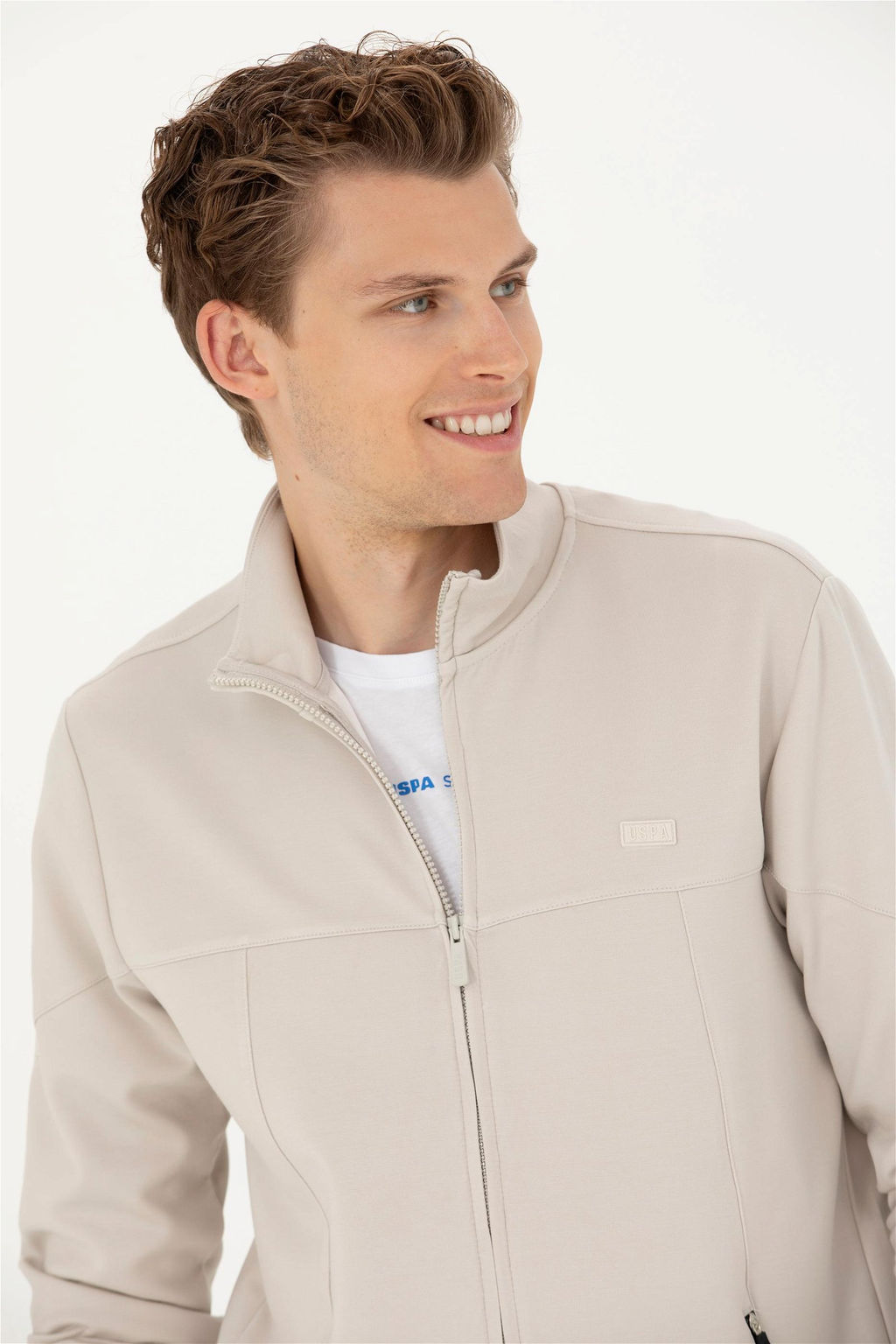 Мужской бежевый вязаный кардиган Неожиданная скидка в корзине - U.s. polo assn фото 2