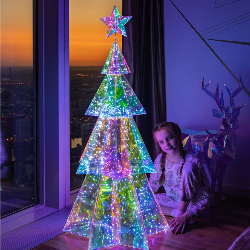 ULD-R502 220V XMAS TREE Светильник декоративный Ёлка. 400 светодиодов. Белый свет. Цвет корпуса радужный. TM Uniel - Volpe фото 5