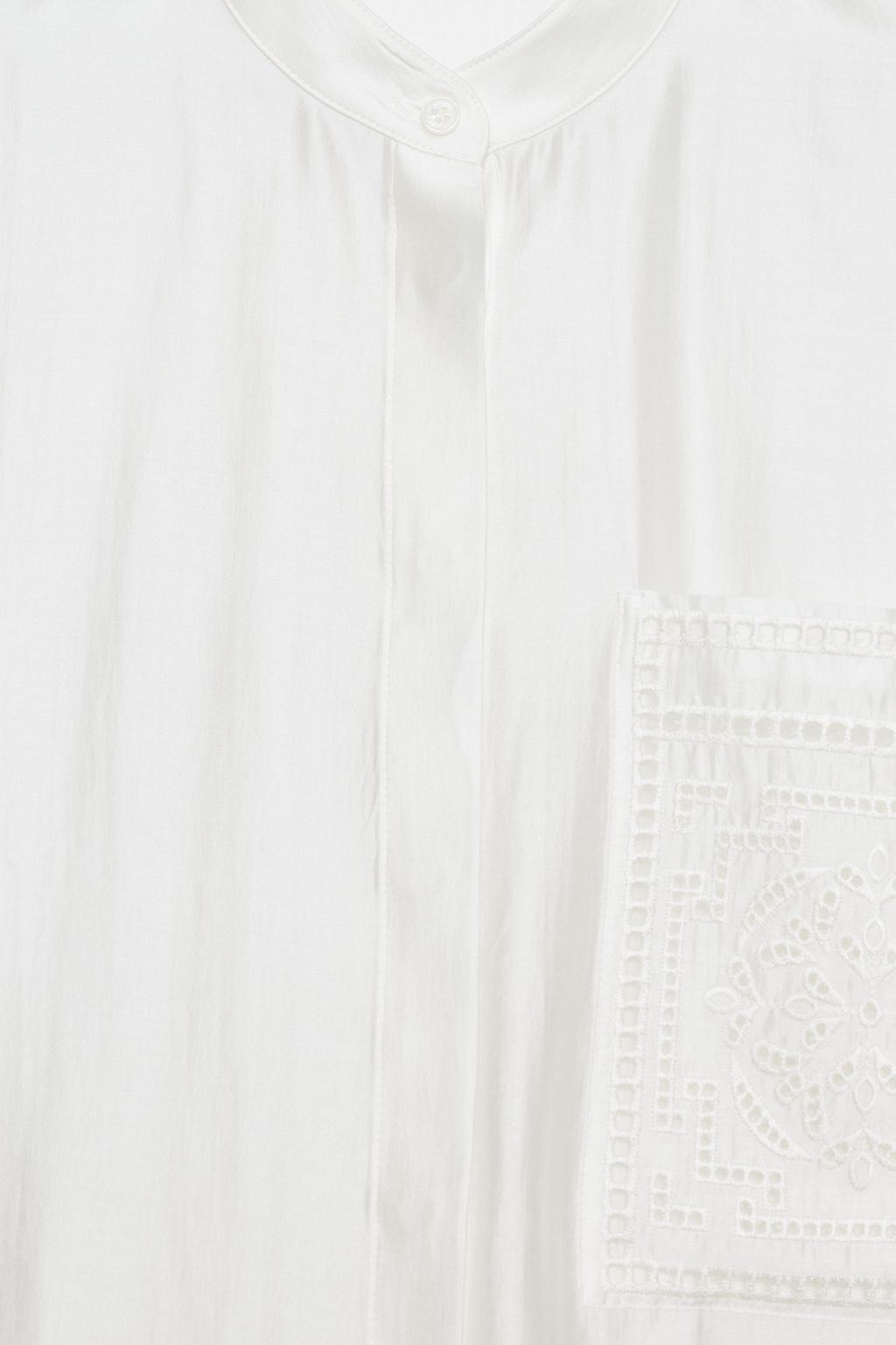 CAMISA BOLSILLO BORDADO ZW COLLECTION / Blanco - Zara фото 8