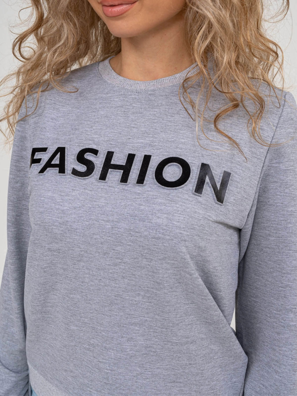Толстовка женская, цвет серый