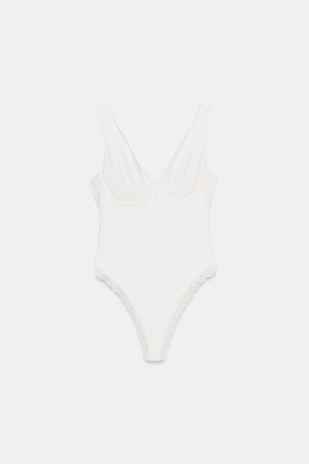 BODY COMBINADO ENCAJE / Blanco roto