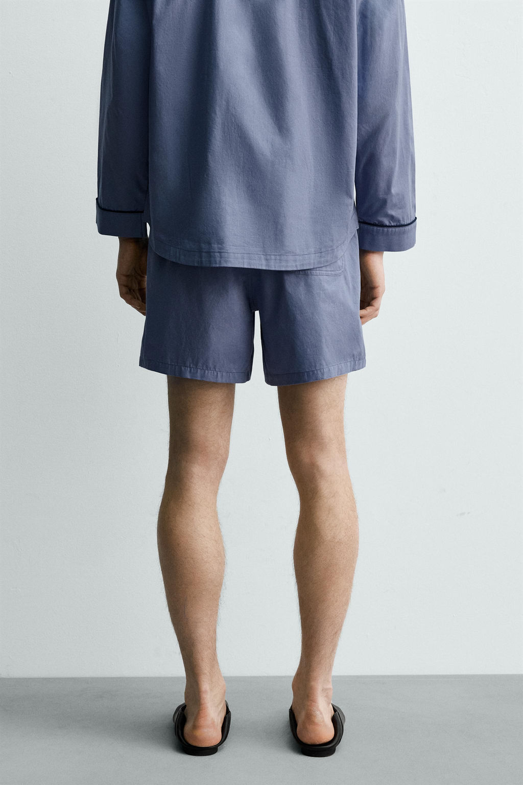 SET PIJAMA PANTAL?N CORTO AARON LEVINE X ZARA / Celeste