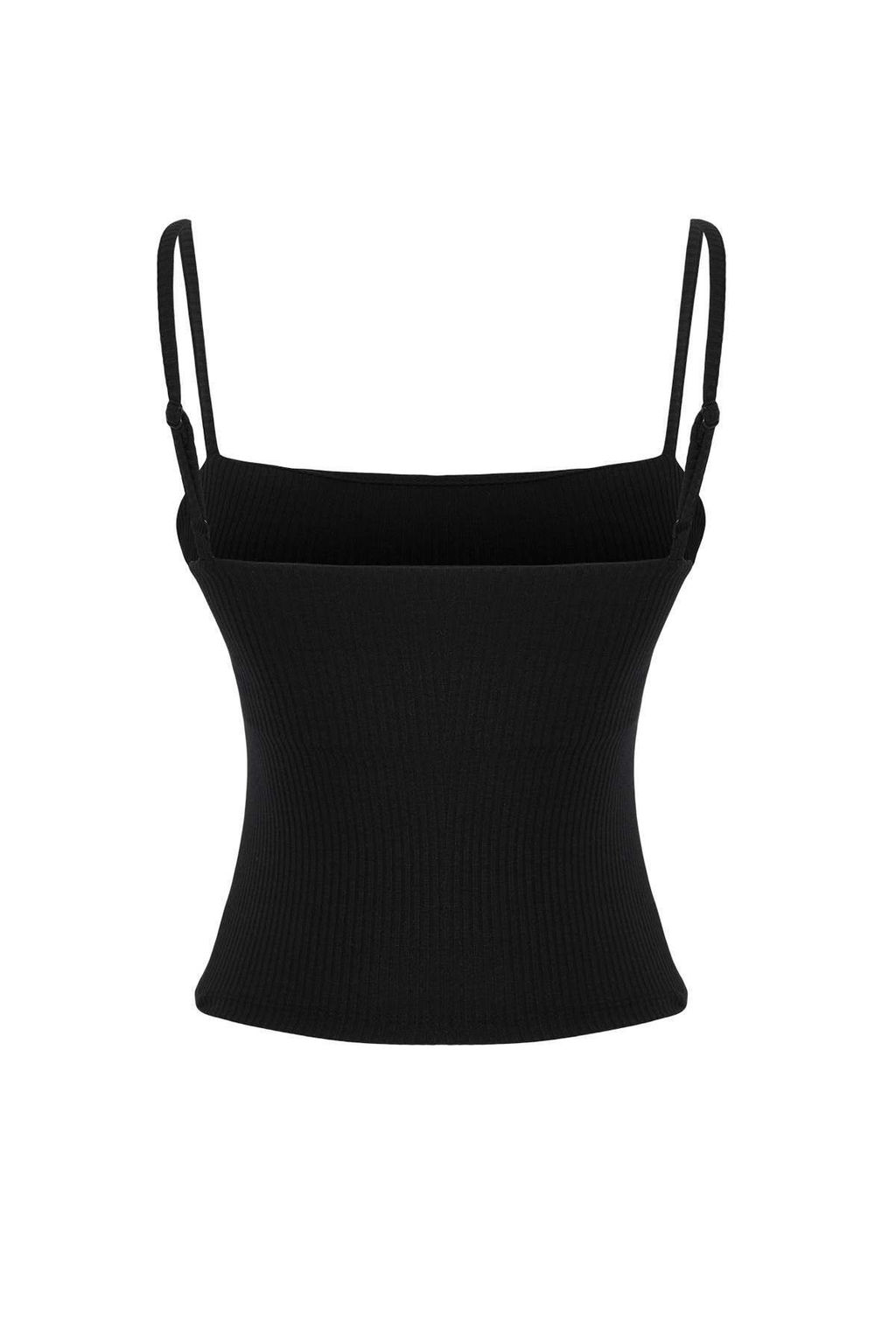 TRENDYOLMILLA Ekru Gogus Pedli Ask?l? Fitted/Vucuda Oturan Orme Atlet TWOSS25AL00058  фото 6