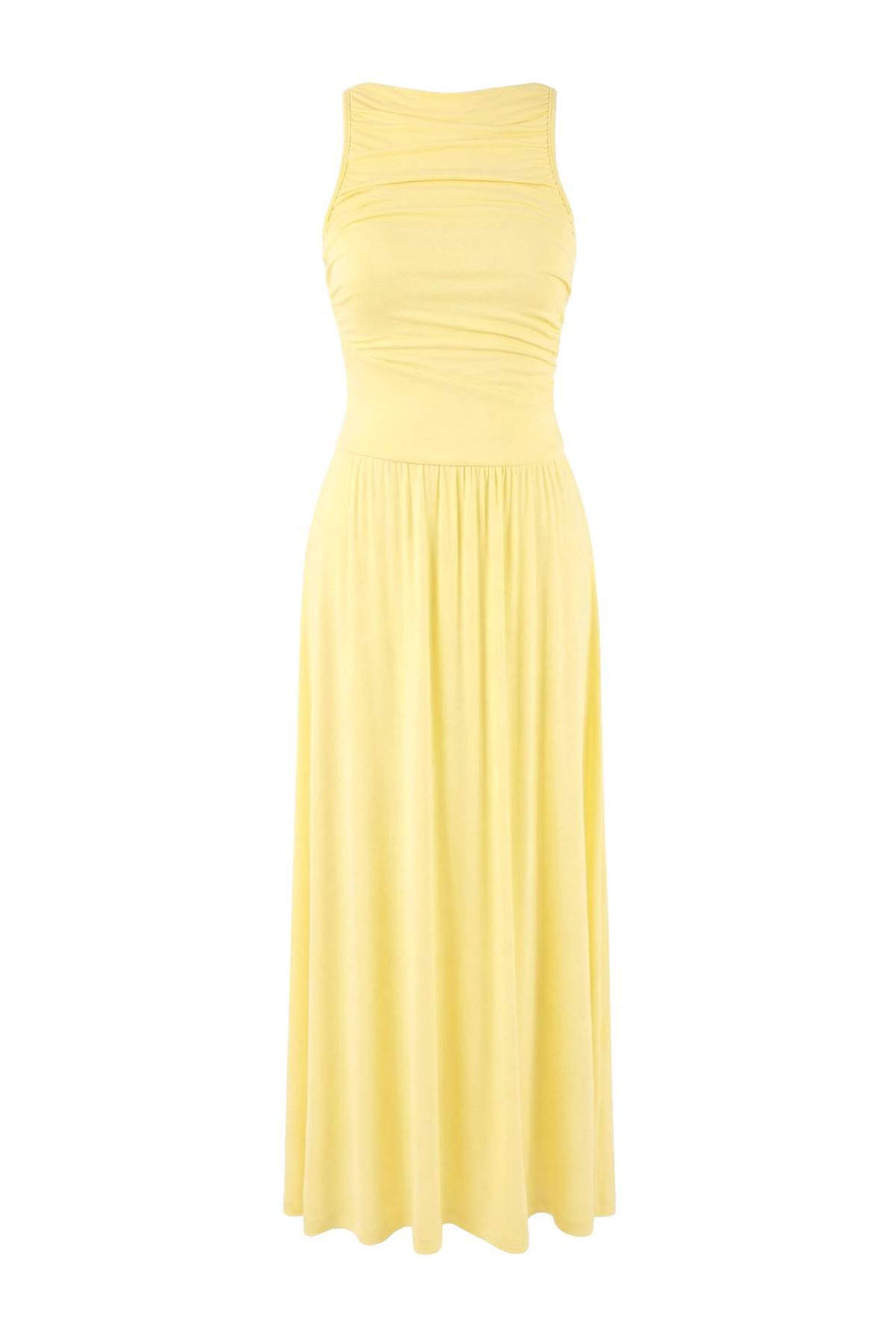 Kahverengi A-Kesim/Can Form Kay?k Yaka Buzgulu Uzun Yumusak Orme Elbise TWOSS26EL00021 - Trendyolmilla фото 3