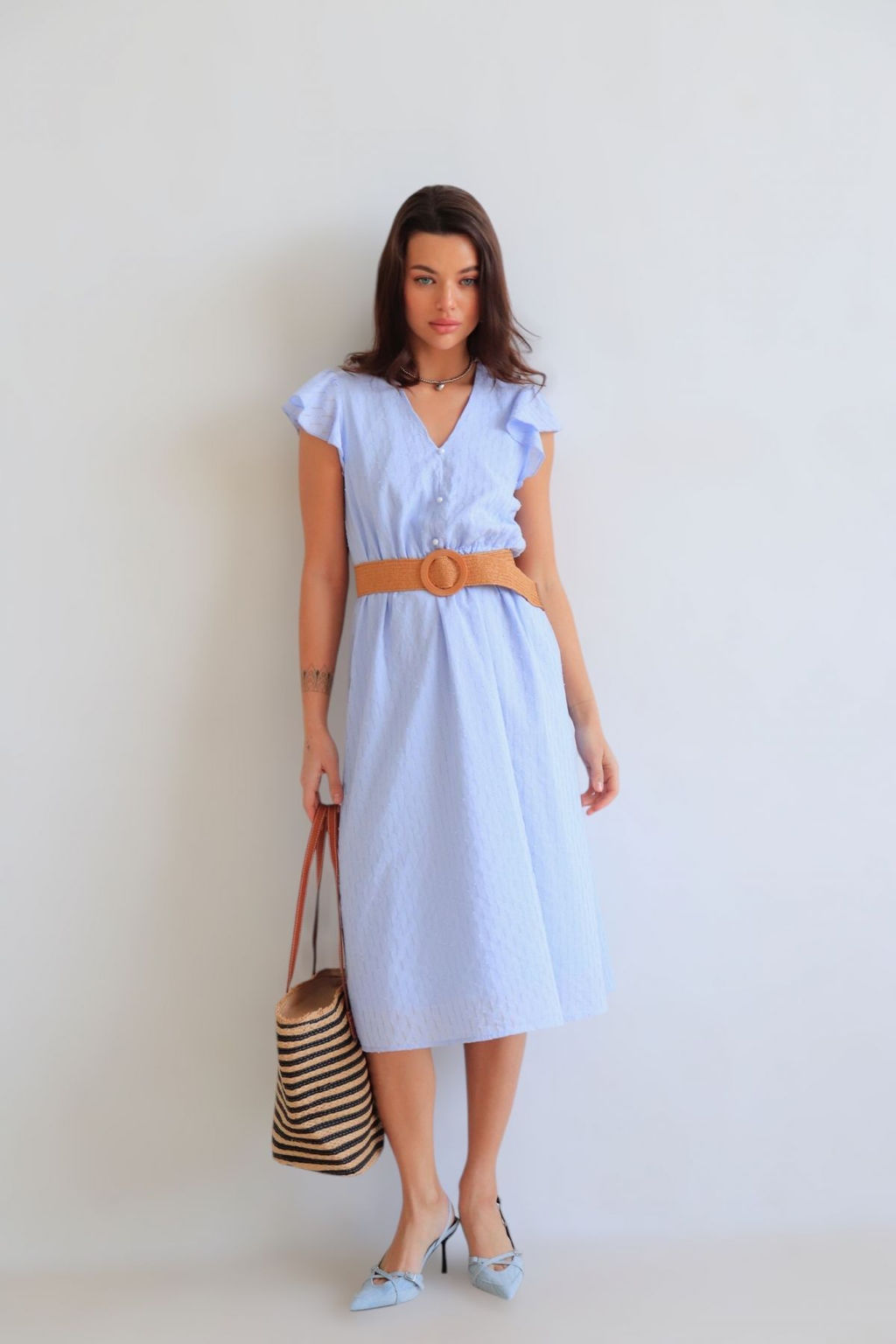 Martichelli Платье нежно-голубое  фото 3