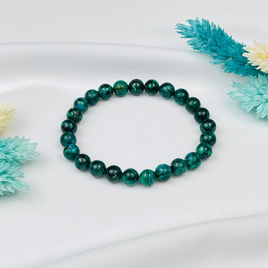 Браслет из Хризоколлы в Малахите - Радуга самоцветов фото 2