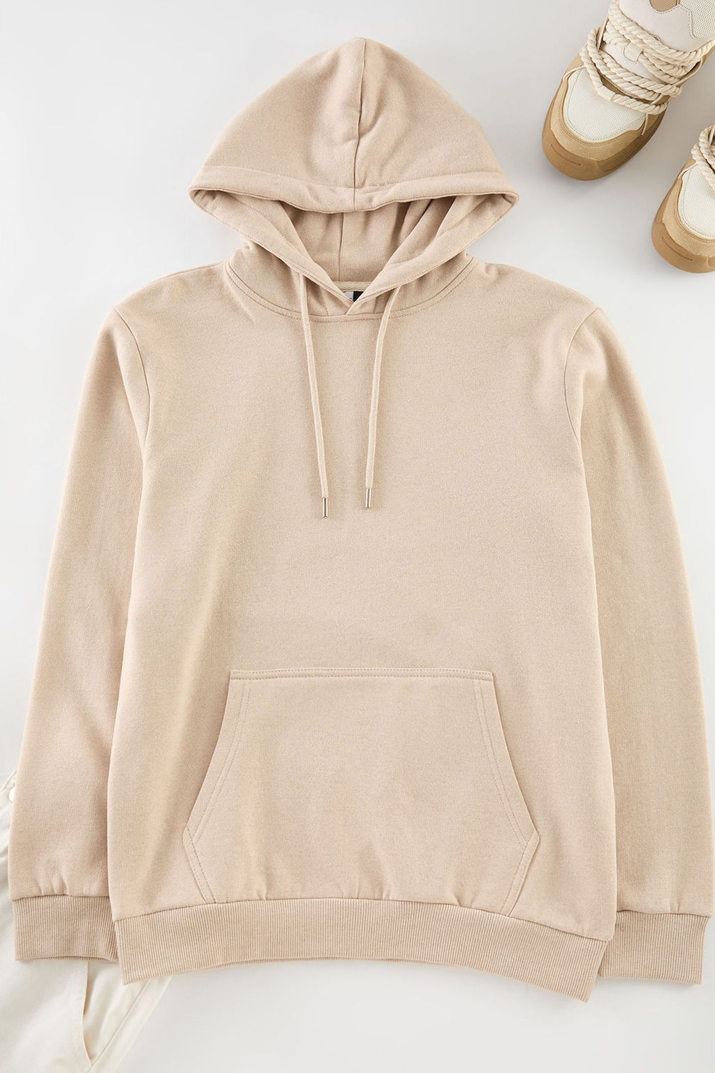TRENDYOL MAN Un?sex Bej Regular/Normal Kesim Snoopy Orijinal Lisansl? Kapusonlu Sweatshirt TMNAW25SW00126 - Trendyolmilla фото 7