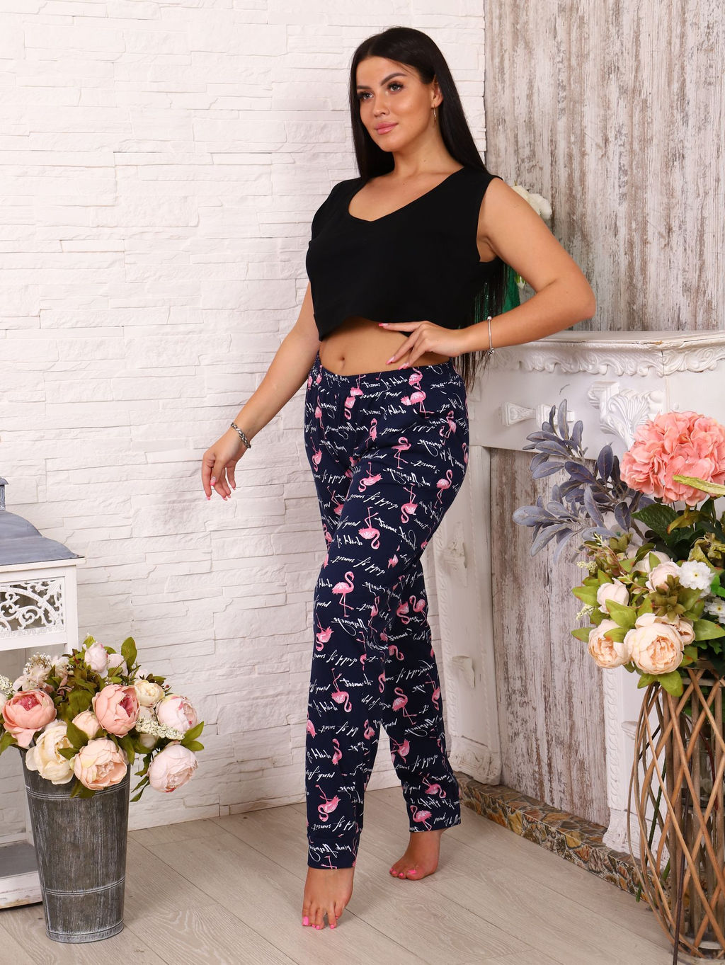 Брюки женские, модель 162М, трикотаж (Фламинго, синий) - Ивановотекстиль фото 2