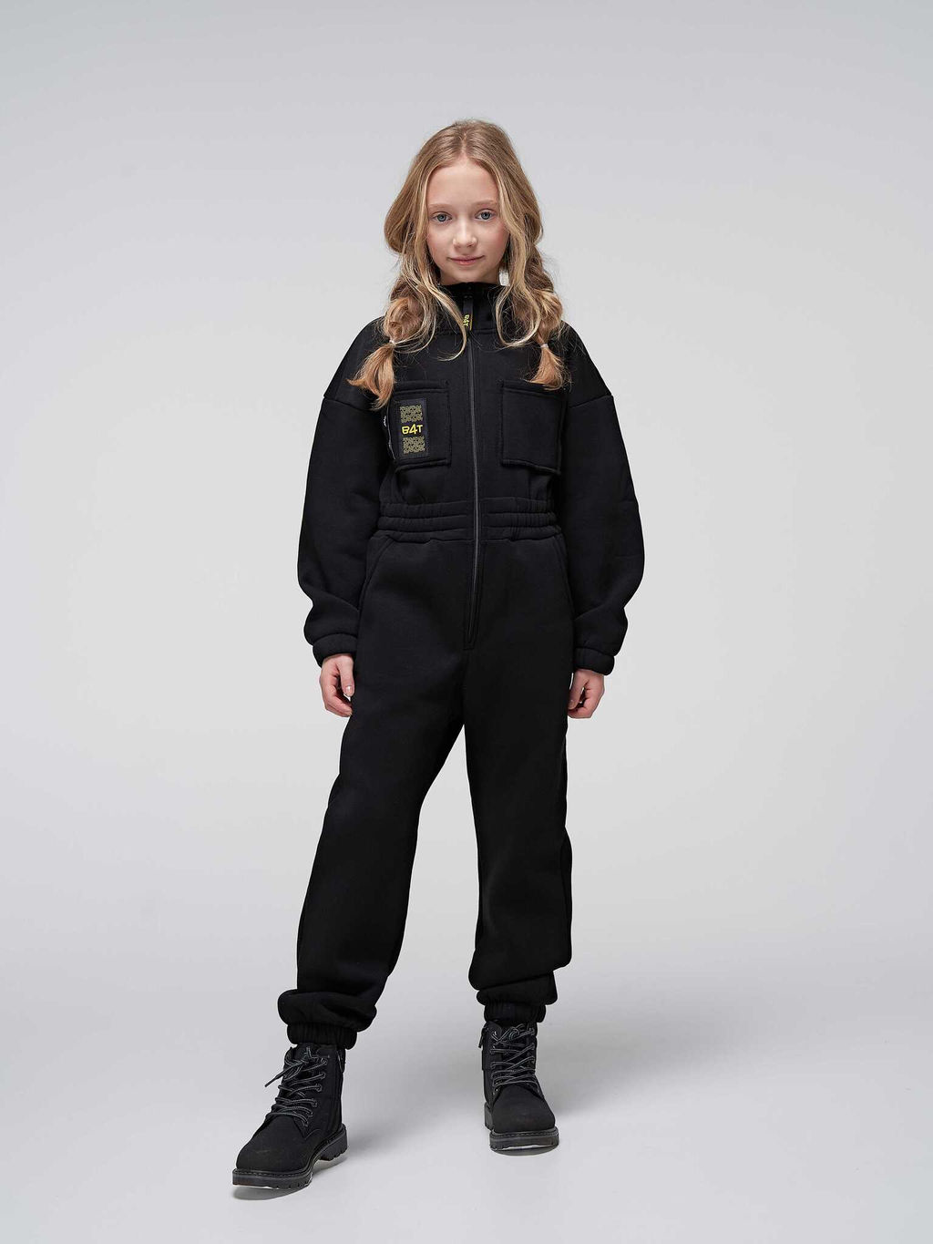 Комбинезон с нагрудными карманами Уголь 7+ - Bungly фото 5