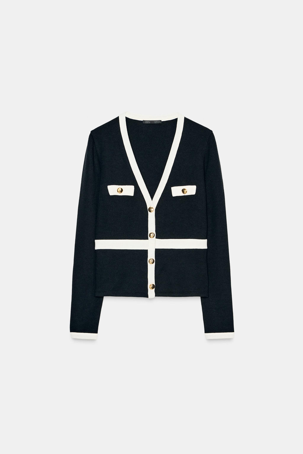 SOFT CONTRAST CARDIGAN - Zara фото 4