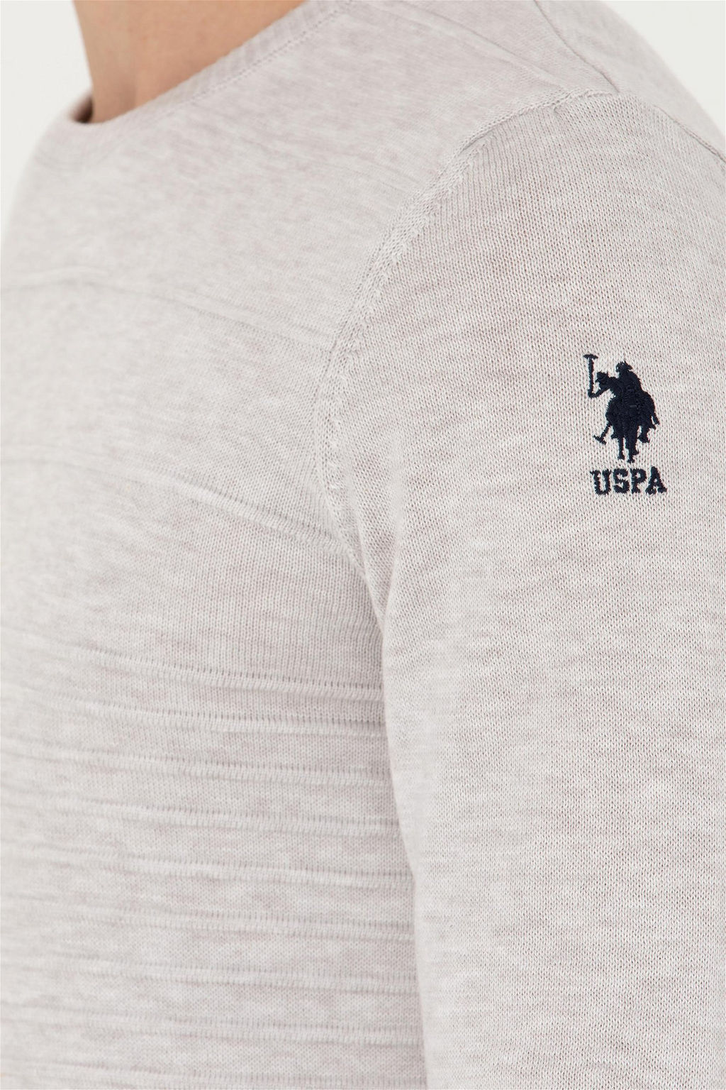 U. S. Polo Assn / Мужской свитер из каменного меланжа - U.s. polo assn фото 14