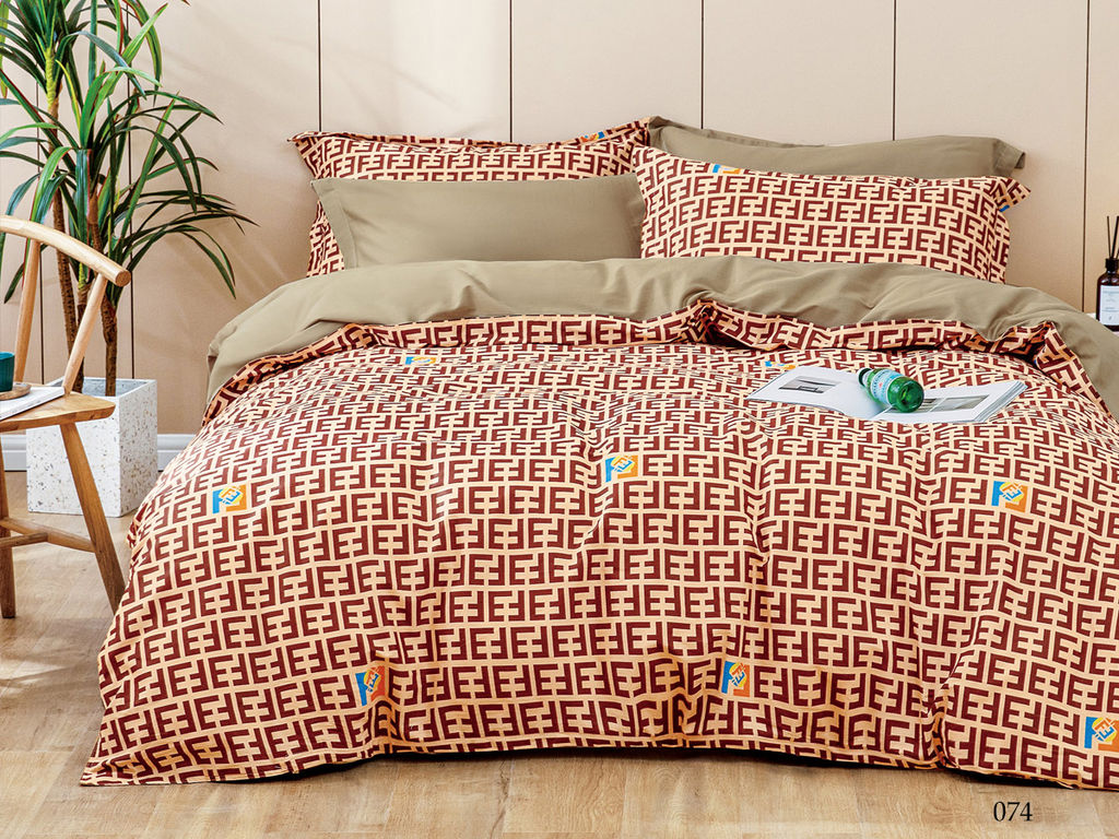 CA-6-074 КПБ Евро Сатин печатный + нав-ки ( 70х70х2шт+50х70х2шт ) "АльВиТек"