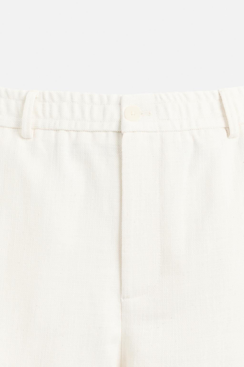 TEXTURED REGULAR FIT TROUSERS - Zara фото 9