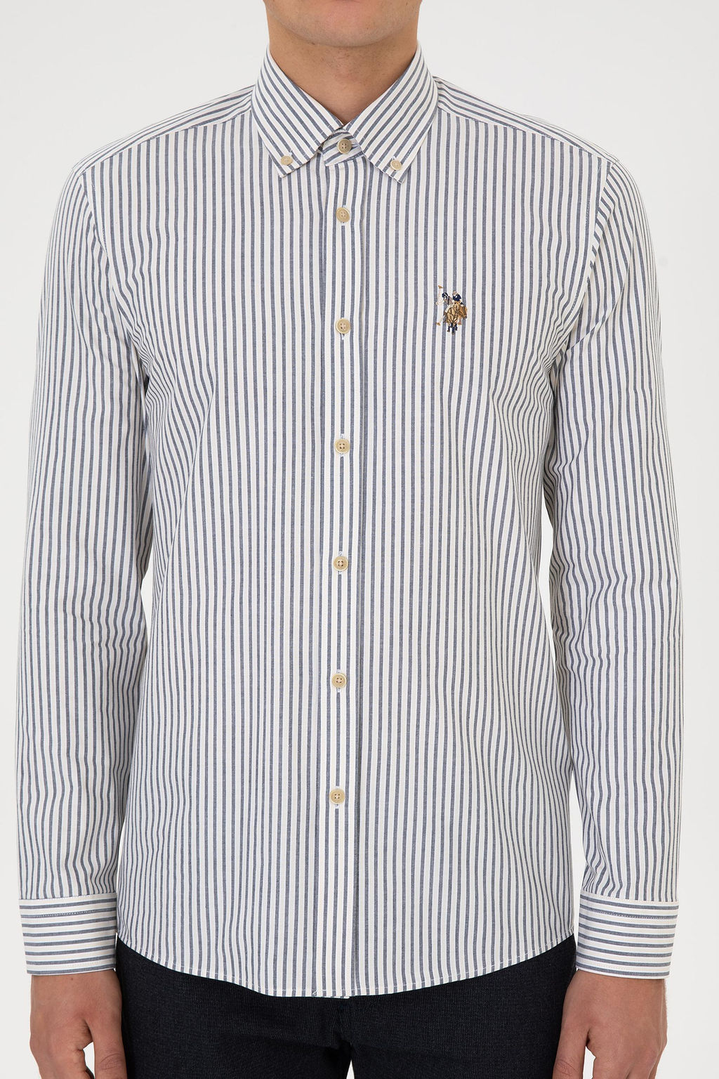 Erkek Beyaz Uzun Kollu G_mlek - U.s. polo assn фото 6