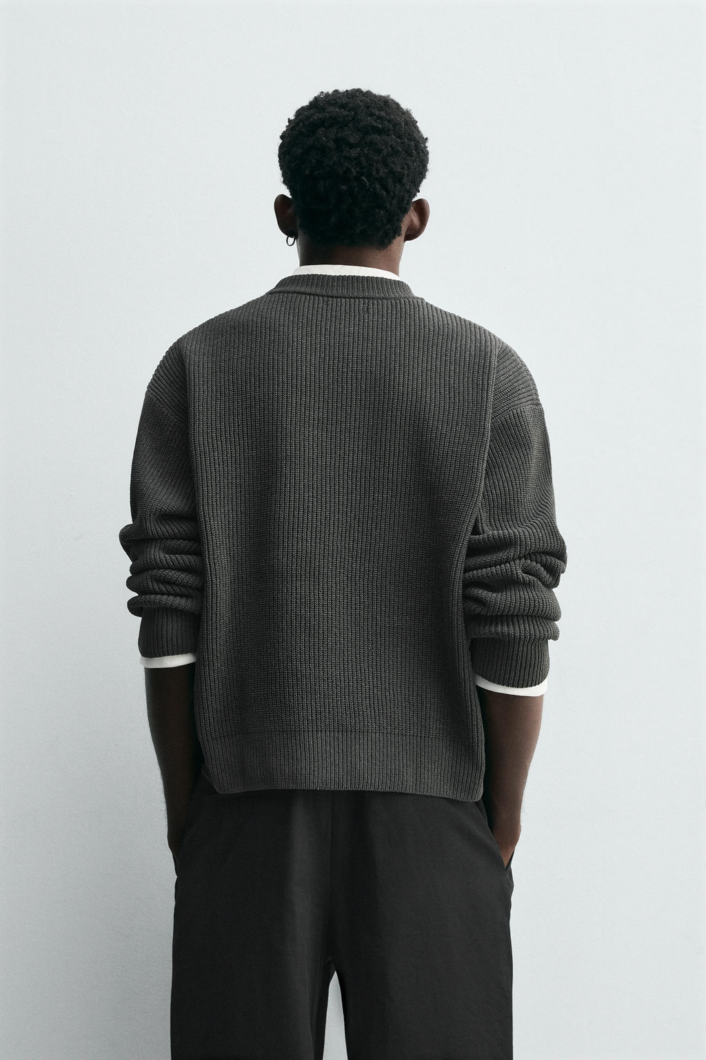 JERSEY ESTRUCTURA CHENILLA / Gris - Zara фото 3