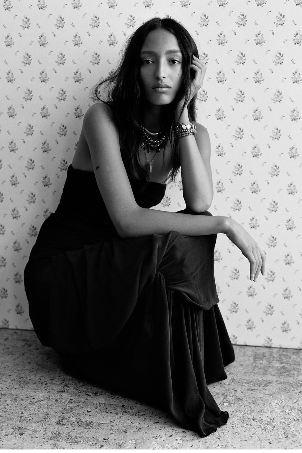 LIMITED EDITION DRAPED STRAPLESS LONG DRESS - Zara фото 2