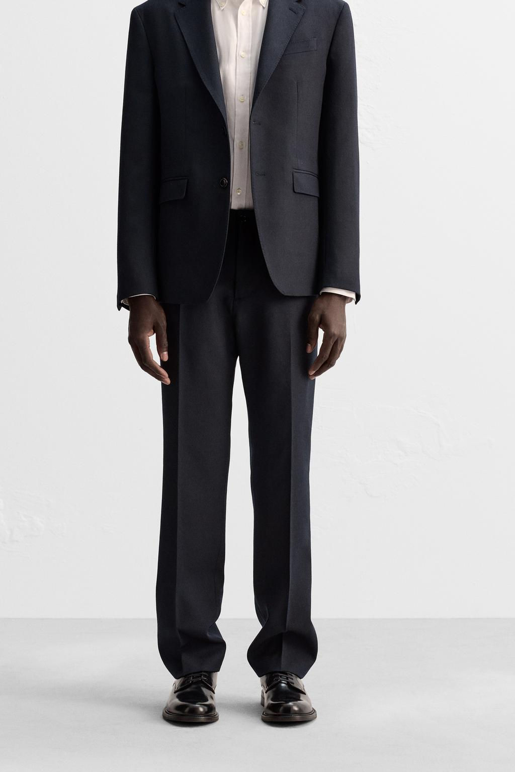 REGULAR FIT WOOL TROUSERS - Zara фото 2