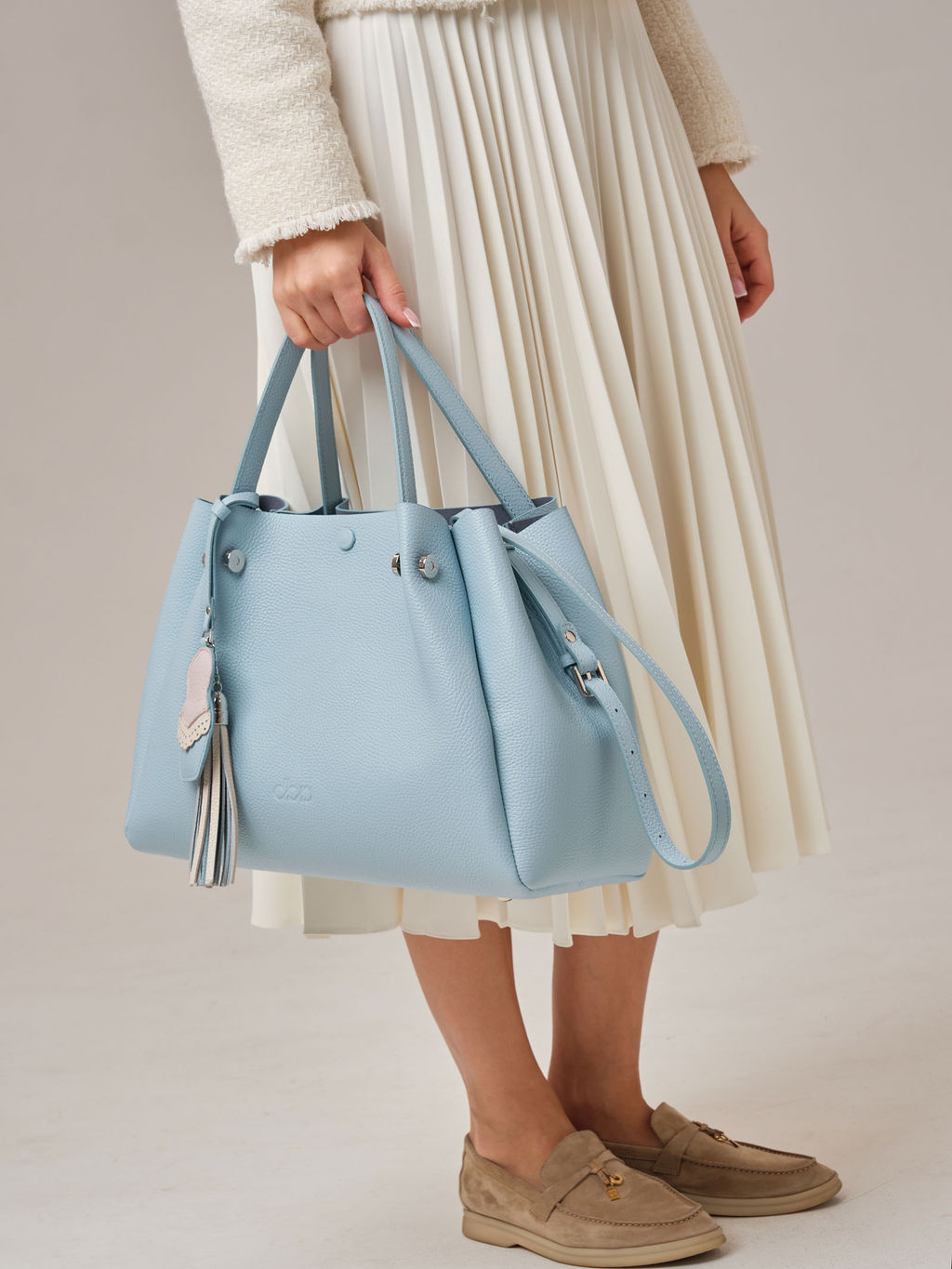 Кожаная сумка Vasilisa DBR 31210 светло-голубой  фото 4