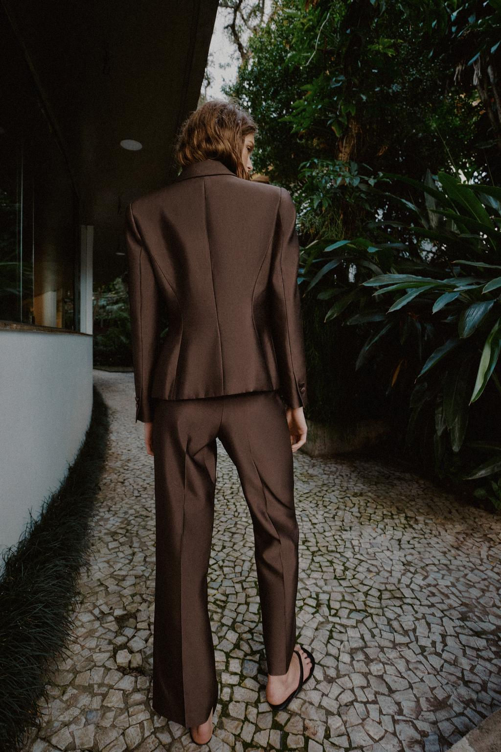 SLIM SATIN TROUSERS - Zara фото 4
