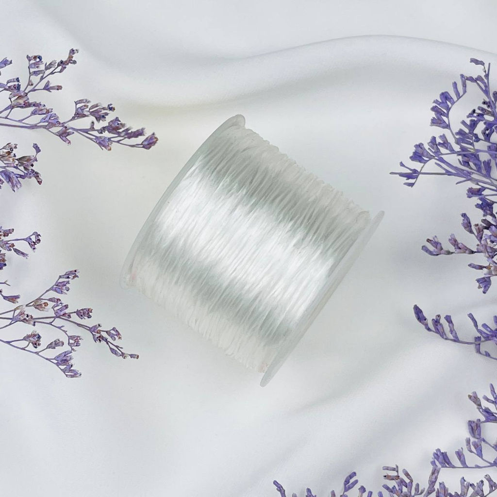 Резинка для браслетов белая (60 метров)