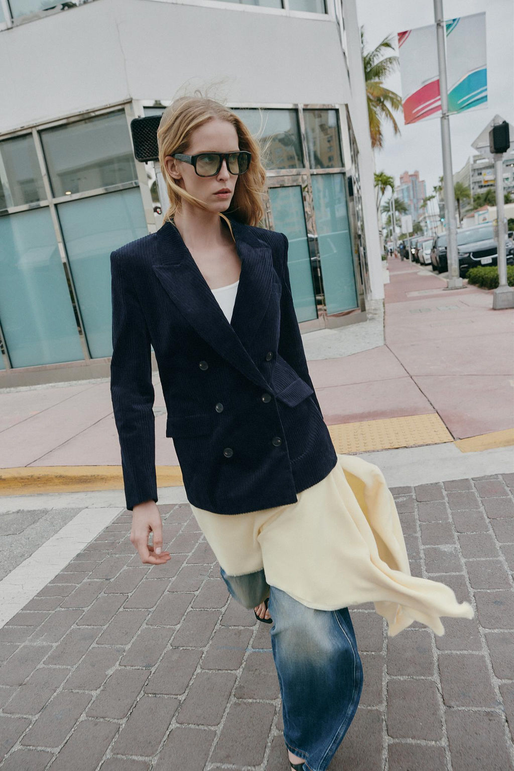 CORDUROY BLAZER WITH SHOULDER PADS - Zara фото 13