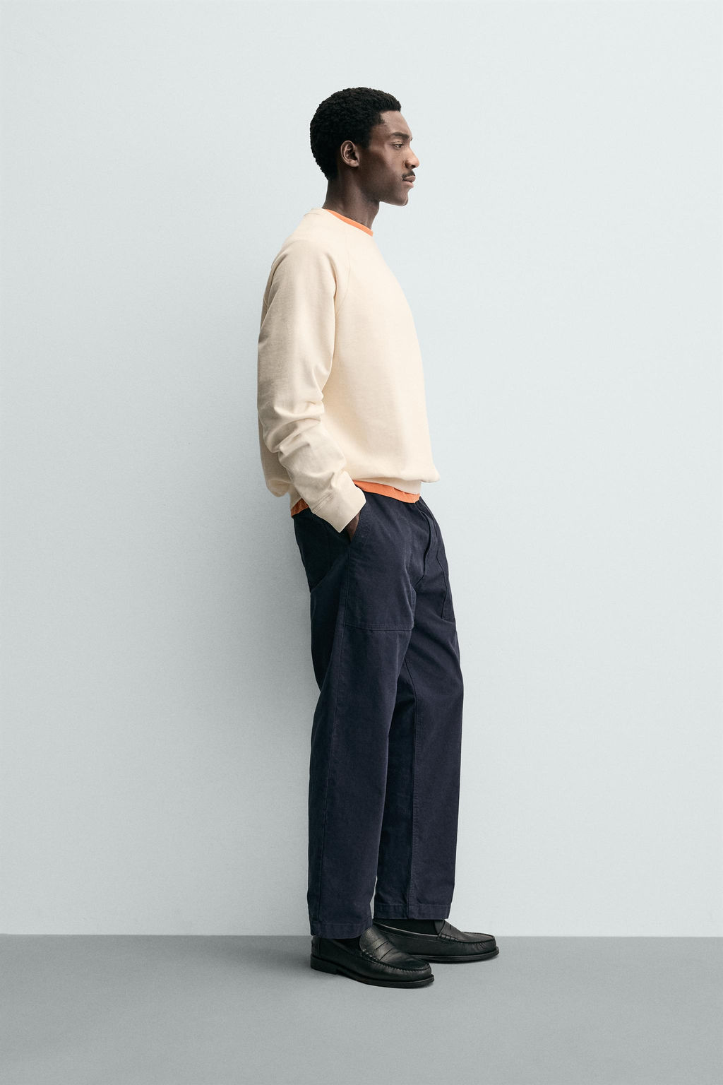 SUDADERA CREWNECK LAVADA / Crudo - Zara фото 4