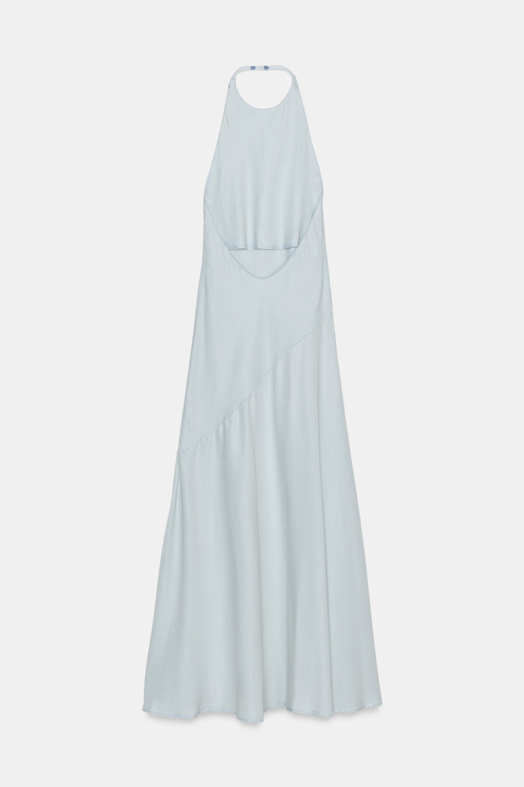 VESTIDO HALTER FLUIDO / Azul claro - Zara фото 9