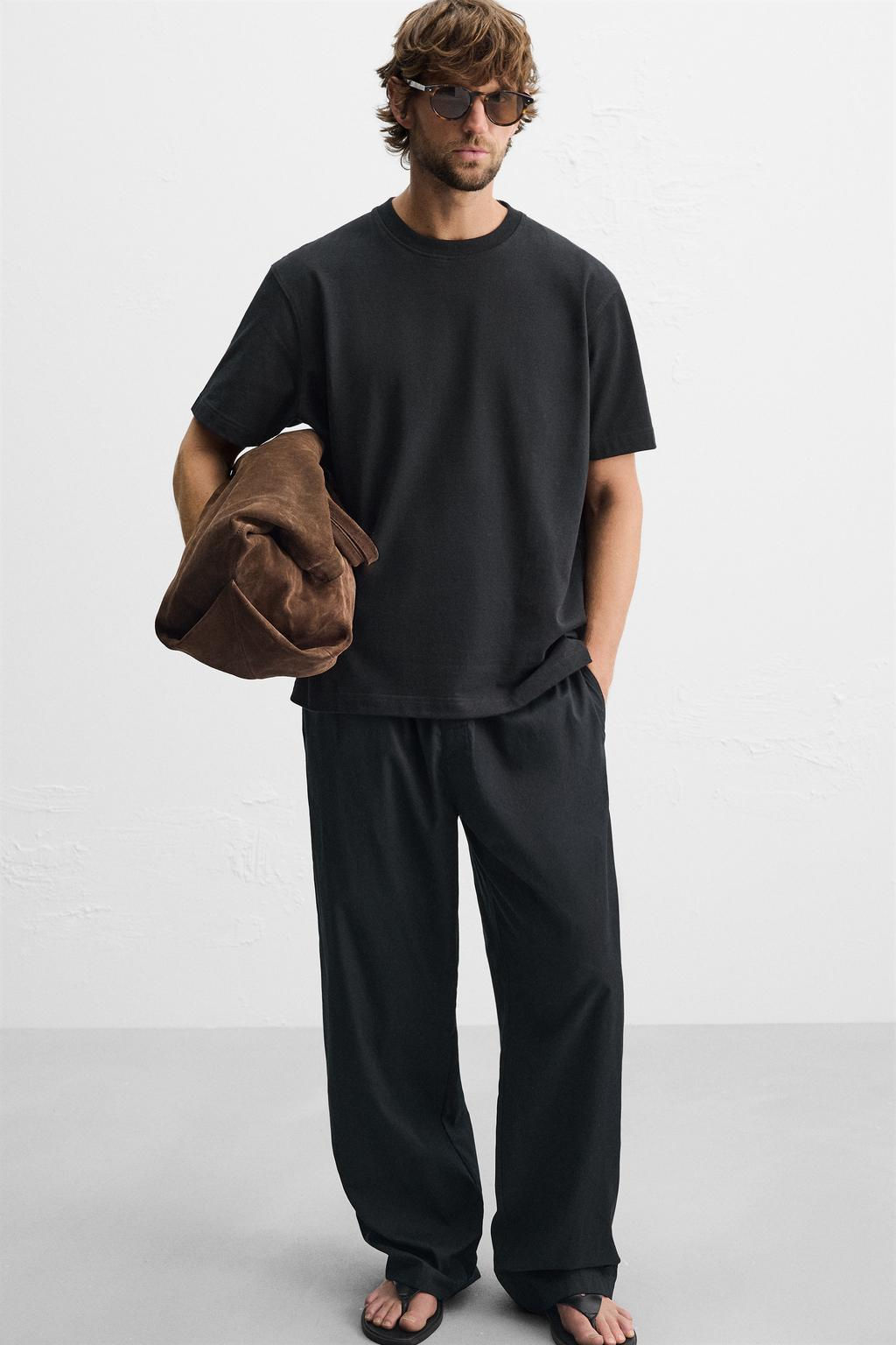 WASHED POPLIN TROUSERS - Zara фото 5