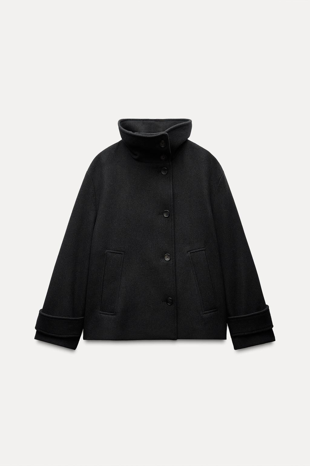 ZW COLLECTION SHORT WOOL BLEND COAT - Zara фото 6