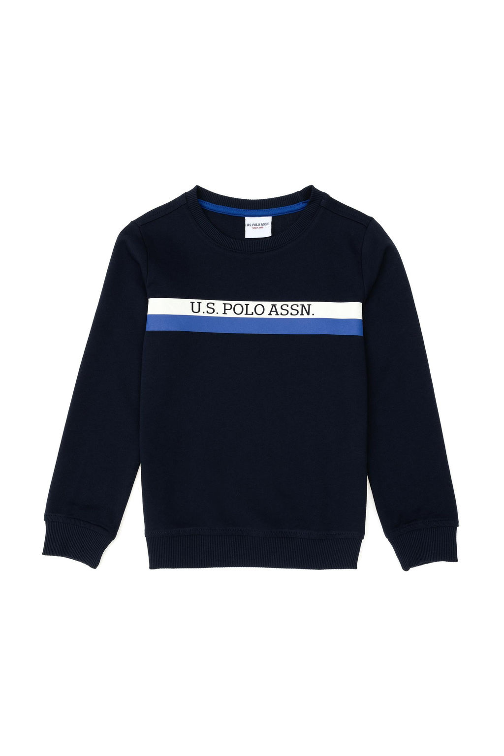 Свитшот U.S. Polo Assn для мальчика хлопок темно-синий  фото 4