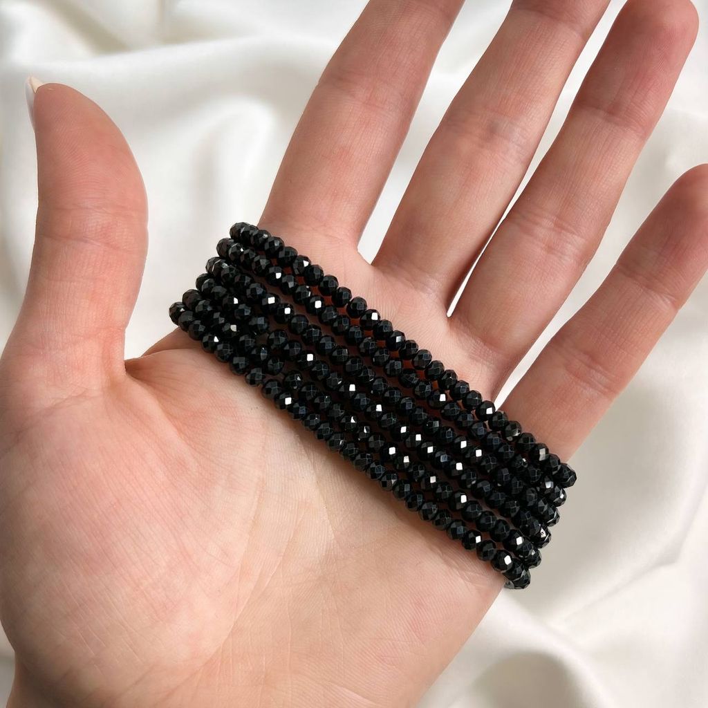 Бусины для украшений из Шпинели черной огранка