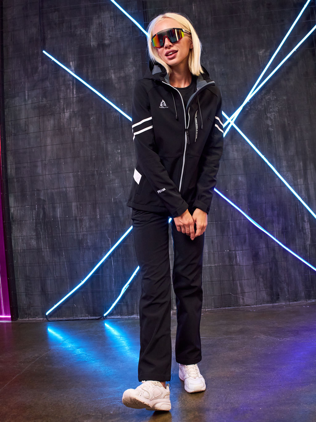 Женская мембранная куртка виндстоппер на флисе Azimuth Заря 124/23982_704 Черный  фото 26