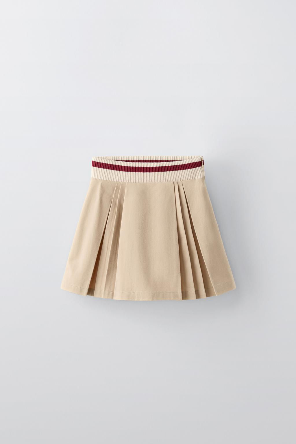 RIBBED BOX PLEAT SKIRT - Zara фото 2