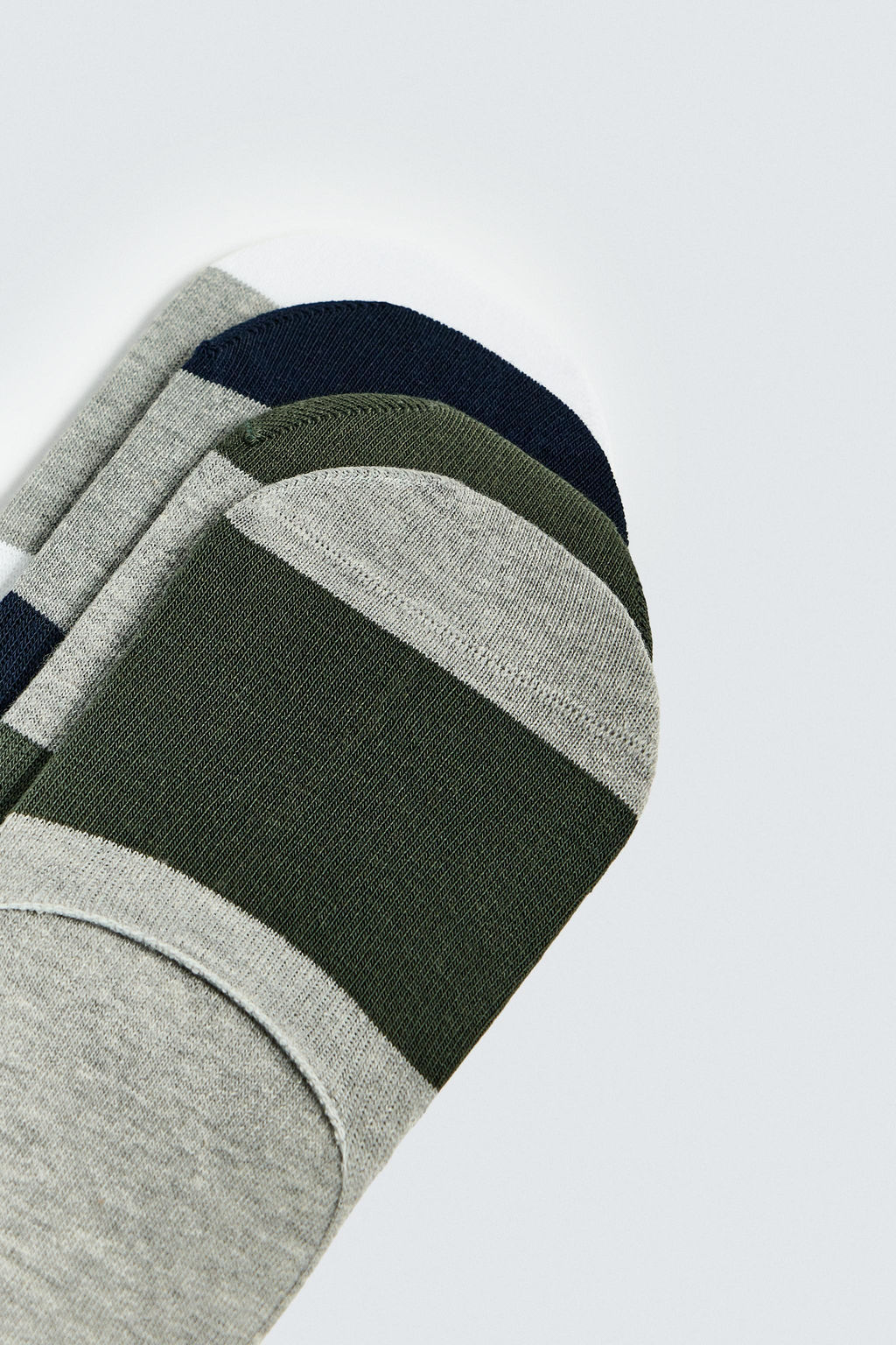 PACK OF 4 STRIPED NO-SHOW SOCKS - Zara фото 2