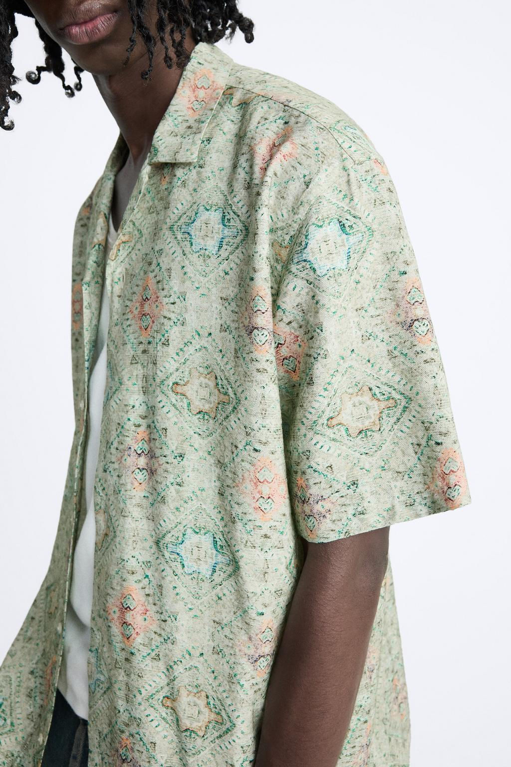 TEXTURED VISCOSE BLEND SHIRT - Zara фото 6