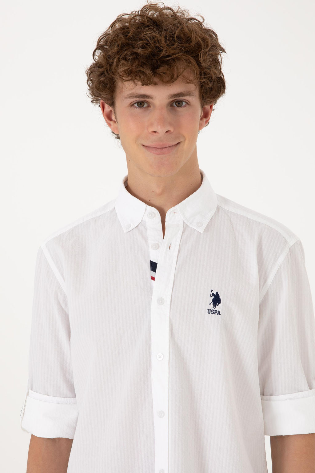 Erkek Beyaz Uzun Kollu G_mlek Sepette S_rpriz _ndirim - U.s. polo assn фото 2