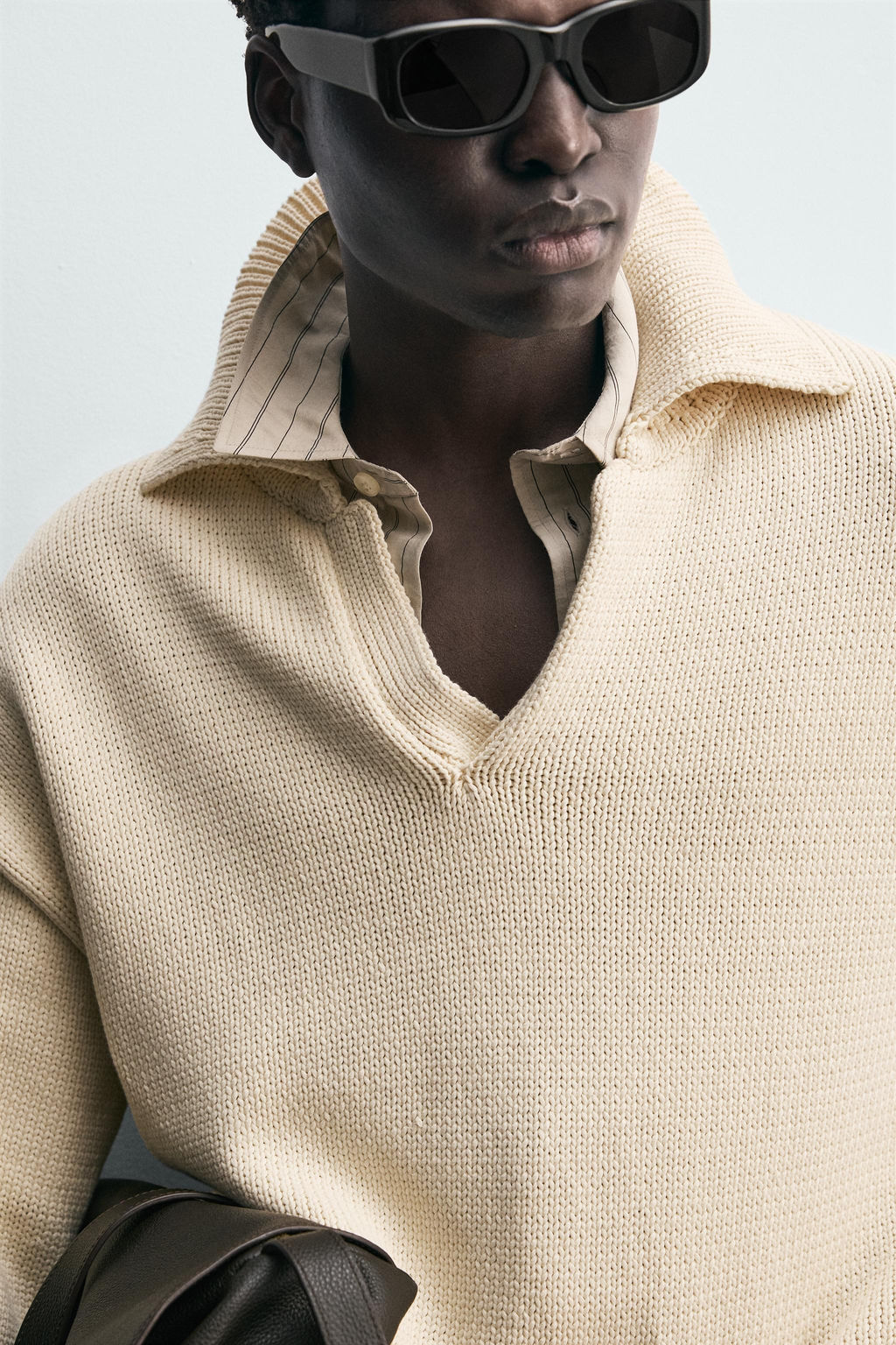 COTTON BLEND KNIT POLO SHIRT - Zara фото 8