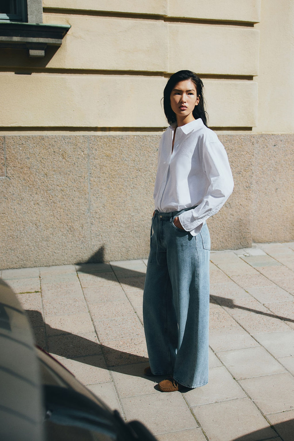 Vaquero amplio con cinturon de anudar - H&m фото 3